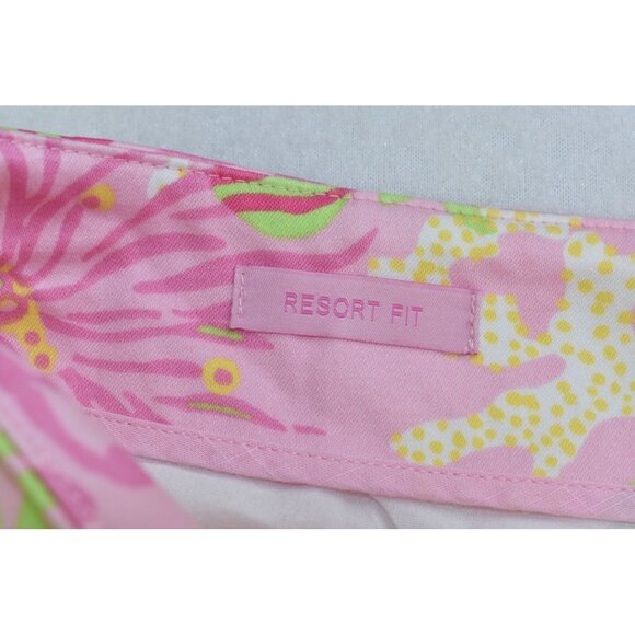 Lilly Pulitzer Resort Fit Women's Bermuda Size 6 Pink Starfish Shorts -Flaws- - Picture 6 of 13